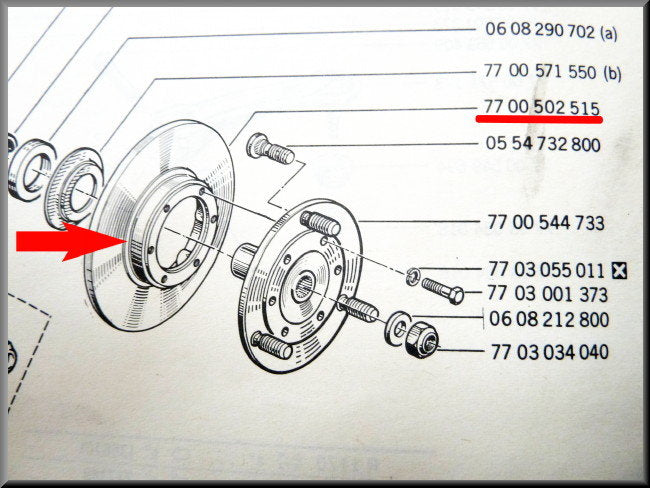 Disques de frein – Renault 12 – Renault 5 – Renault 15 – OEM 7700502515