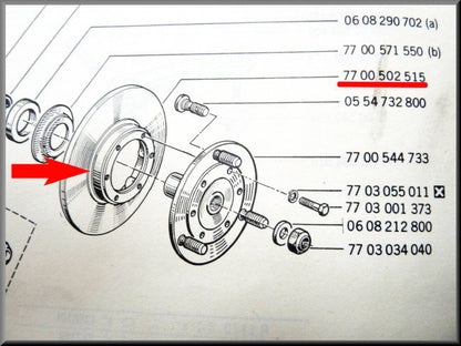 Disques de frein – Renault 12 – Renault 5 – Renault 15 – OEM 7700502515