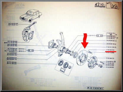 Disques de frein – Renault 12 – Renault 5 – Renault 15 – OEM 7700502515
