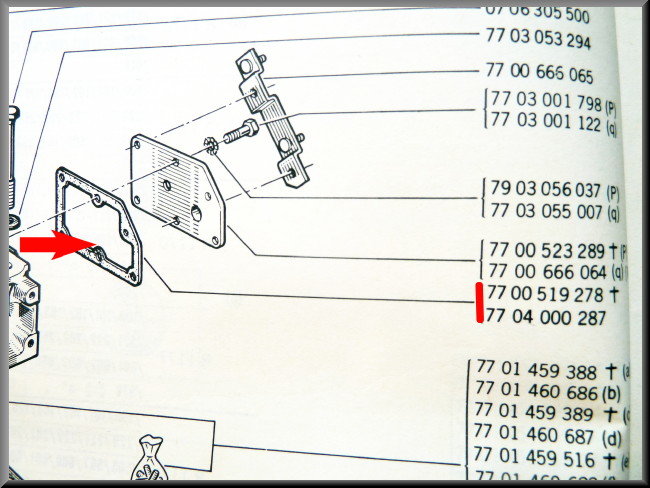 Joint de cache-culbuteurs – Renault 12 – Renault 15 - Renault 17 - Renault divers - OEM 7700519278
