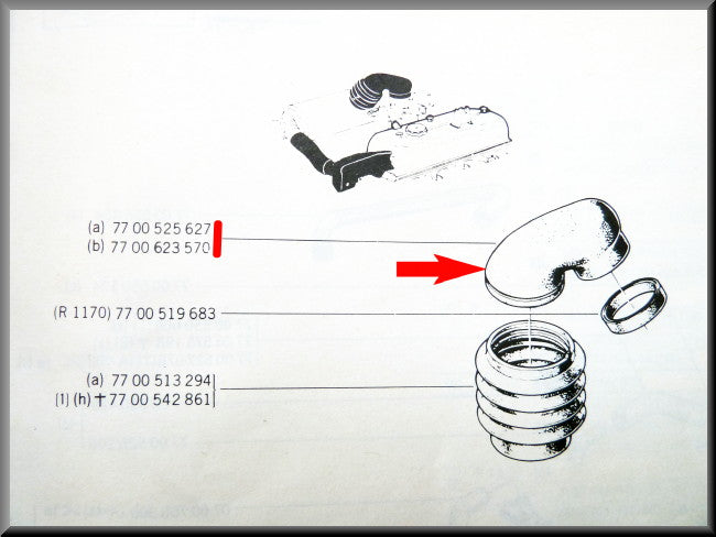 Carburateur kapje – Renault 12 – OEM 7700525627