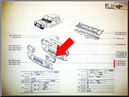 Headlamp housing left – Renault 12 – OEM 7700533750