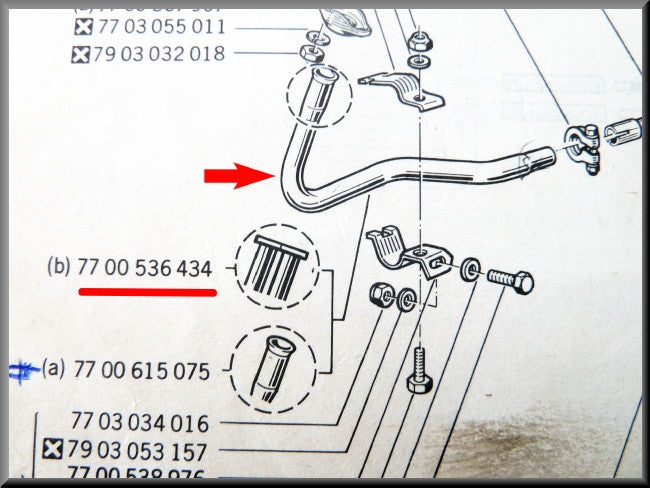 Double downpipe – Renault 12 – OEM 7700536434