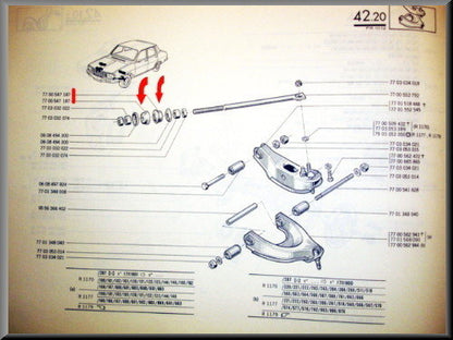 Tirant de réaction en caoutchouc – Renault 12 – Renault 15 – Renault 17 - OEM 7700547187