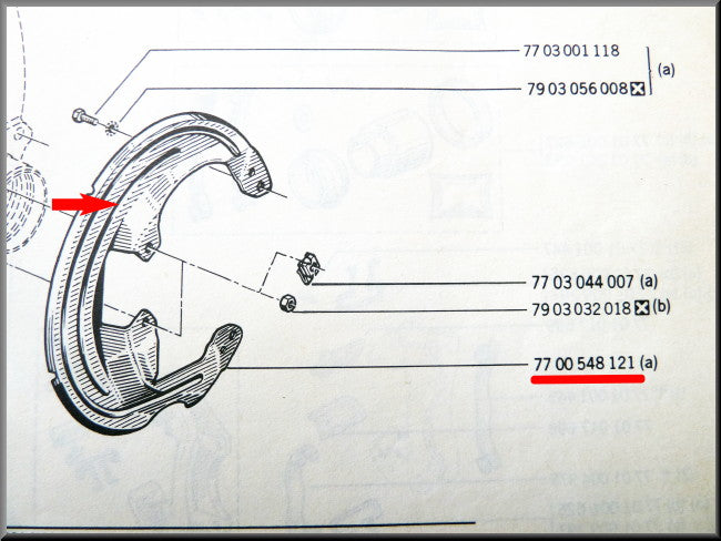 Protection étrier de frein gauche – Renault 12 – Renault 15 - Renault 17 - OEM 7700548121