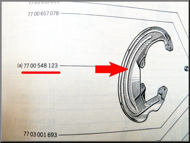 Cache-poussière disque de frein droit – Renault 12 – Renault 15 - Renault 17 - OEM 7700548123