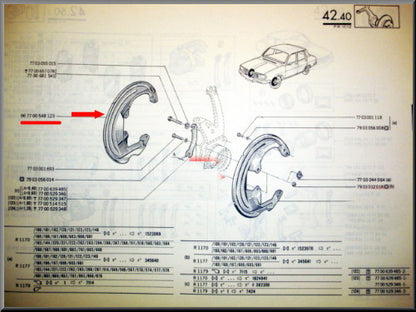 Cache-poussière disque de frein droit – Renault 12 – Renault 15 - Renault 17 - OEM 7700548123