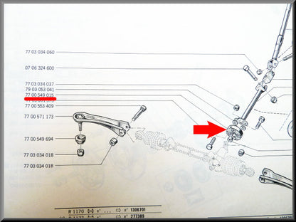 Flexkoppeling stuurhuis – Renault 12 – Renault 15 - Renault 17 - OEM 7700549015