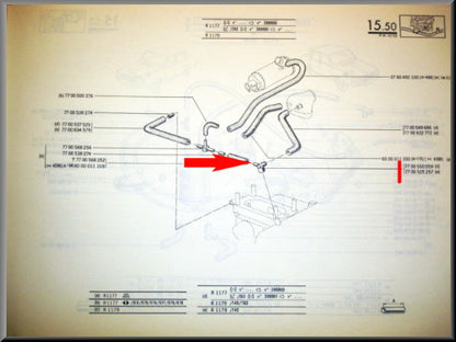 T de reniflard carter pour carburateur Weber – Renault 12 – Renault 15 - Renault 18 - OEM 7700550059