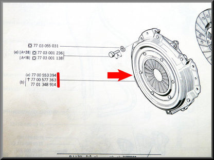 Drukgroep – Renault 12 – Renault 5 - Renault 15 - OEM 7700553394
