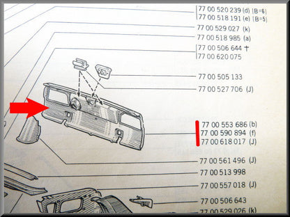 Rear panel – Renault 12 – OEM 7700553686