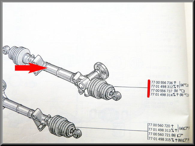 Boîtier de direction – Renault 12 – Renault 15 - Renault 17 - OEM 7700556736