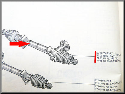 Boîtier de direction – Renault 12 – Renault 15 - Renault 17 - OEM 7700556736