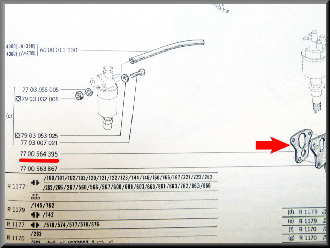 Joint de pompe à essence - Renault 12 - Renault 4 - Renault 5 - Renault divers OEM 7700564395 / 0857524900