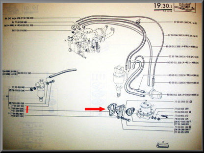 Joint de pompe à essence - Renault 12 - Renault 4 - Renault 5 - Renault divers OEM 7700564395 / 0857524900