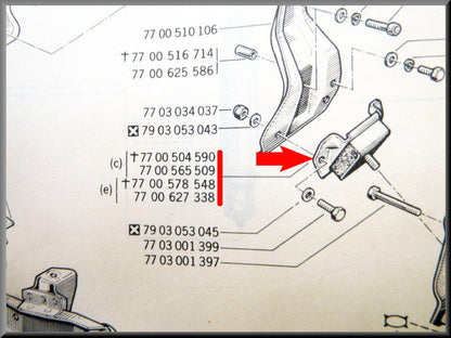 Support moteur en caoutchouc – Renault 12 – Renault 15 - Renault 17 - OEM 7700504590 / 7700565509