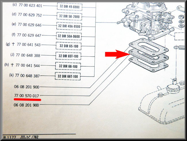 Carburetor foot insulation plate 2.5 mm