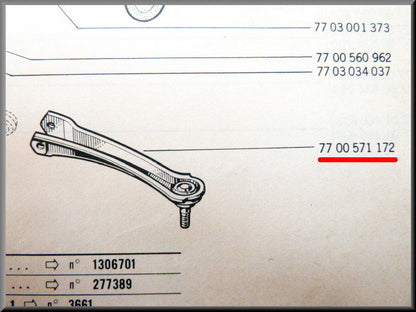 Biellette de direction gauche – Renault 12 – Renault 15 – Renault 17 - OEM 7700571172