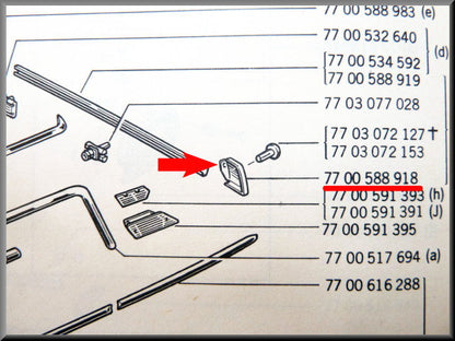 Sierkapje achterscherm links – Renault 12 – OEM 7700588918