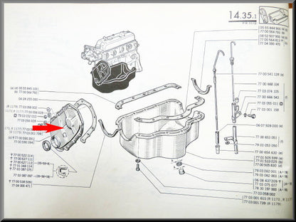 Timing cover – Renault 12 – Renault 15 - OEM 7700590394