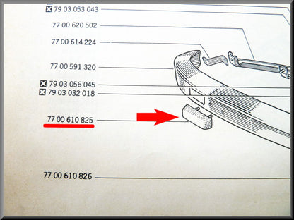 Butoir en caoutchouc avant droit – Renault 12 – OEM 7700610825