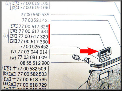 Plaque arrière de poignée de porte noire – Renault 12 – OEM 7700617328 – Occasion