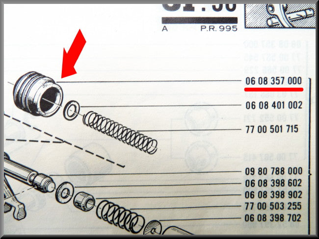 Gear shift linkage rubber left – Renault 16 – Renault 20 - Renault Fuego - Alpine - OEM 0608353700