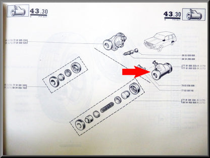 Cylindre de roue arrière gauche Bendix DBA – Renault 12 – OEM 7701005223