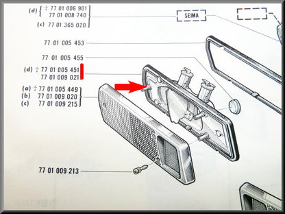 Achterlicht unit links – Renault 12 – OEM 7701009021