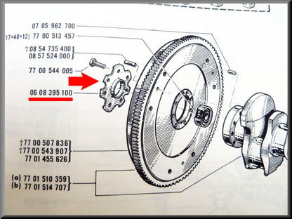 Rondelle frein de volant moteur – Renault 12 Gordini – Renault 16 - Renault 17 OEM 0608395100