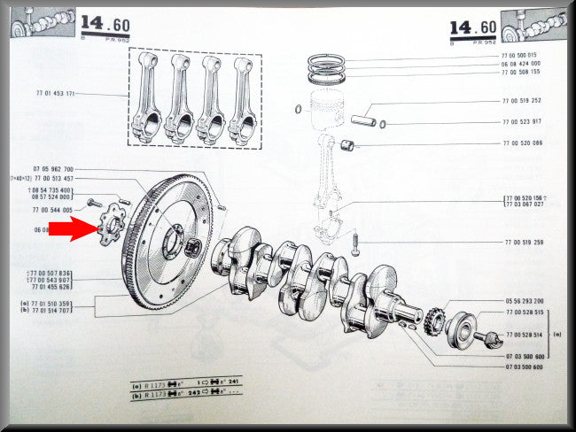 Rondelle frein de volant moteur – Renault 12 Gordini – Renault 16 - Renault 17 OEM 0608395100