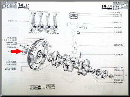Rondelle frein de volant moteur – Renault 12 Gordini – Renault 16 - Renault 17 OEM 0608395100