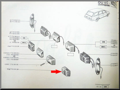 Capuchon pour éclairage de plaque d'immatriculation – Renault 12 – OEM 7701019194
