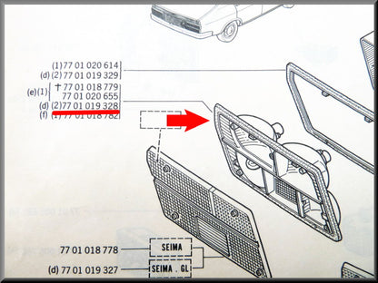 Achterlicht unit links – Renault 12 – OEM 770101A