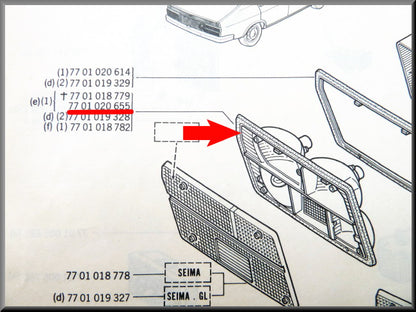Achterlicht unit links – Renault 12 – OEM 7701020655