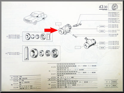 Cylindre de roue arrière droit Girling – Renault 12 - Renault 15 – OEM 7701024262