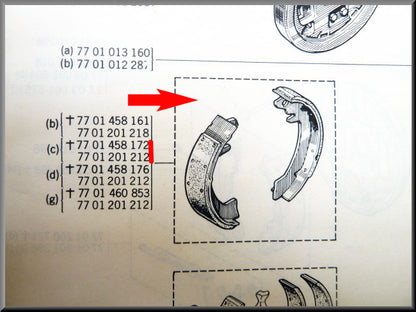 Brake Shoes Bendix – Renault 12 – Renault 15 - Renault 17 - OEM 7701201212