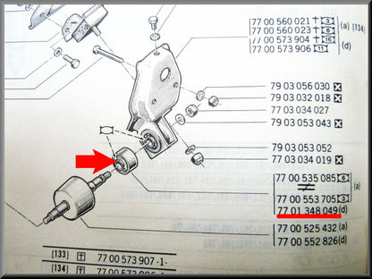 Support moteur en caoutchouc (petit) – Renault 12 – Renault 15 - Renault 17 - OEM 7701348049
