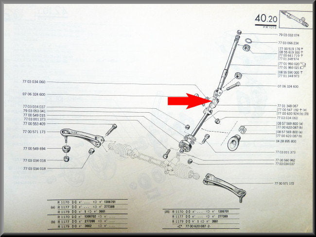 Rotule de direction – Renault 12 - Renault 15 – Renault 16 - Renault 17 - OEM 7701348067 / 7704001919