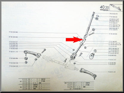 Rotule de direction – Renault 12 - Renault 15 – Renault 16 - Renault 17 - OEM 7701348067 / 7704001919