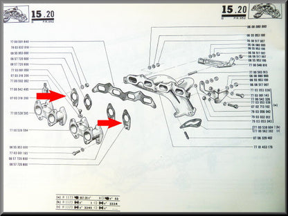Joint de collecteur d'admission – Renault 12 Gordini – Renault 16 - Alpine A110 - OEM 0857720800