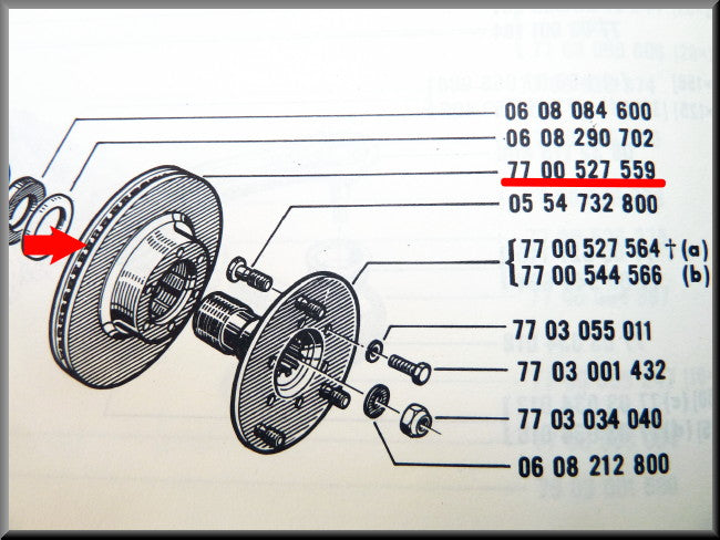 Disques de frein – Renault 12 Gordini – Renault Alpine A110 - Renault Alpine A310 - OEM 7700527559