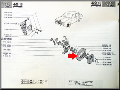 Disques de frein – Renault 12 Gordini – Renault Alpine A110 - Renault Alpine A310 - OEM 7700527559