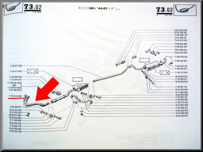 Tuyau avant – Renault 12 Gordini – Renault 15 - Renault 17 - OEM 7700544058