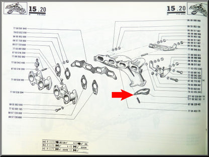 Joint de tube d'échappement au collecteur – Renault 12 Gordini – Renault 15 - Renault 17 - OEM - 7700566313