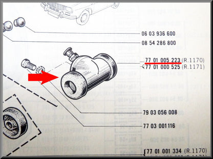 Cylindre de roue arrière gauche Bendix DBA – Renault 12 – OEM 7701005223