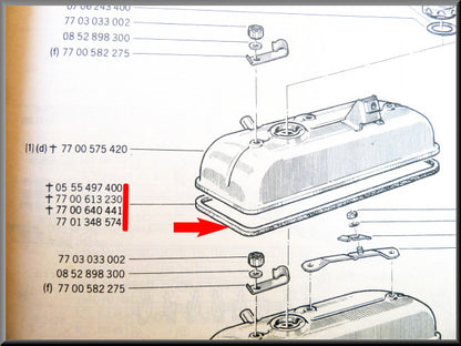 Joint de couvre-culasse – Renault 12 – Renault 15 - Renault 5 - OEM 7701348574