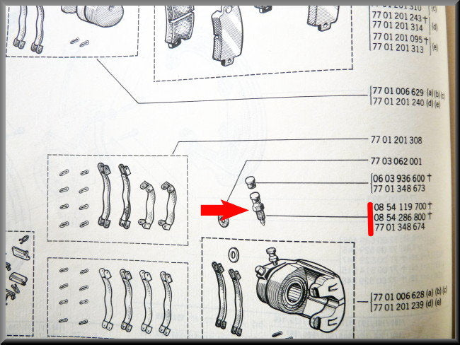 Nippe de purge – Renault 12 – Renault 16 - Renault 20 - OEM 7701348674, 0854286800, 0854119700