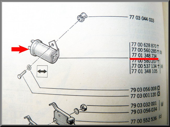 Centrale clignotante – Renault 12 – Renault 16 - Renault 5 - Renault divers - OEM 7701348734