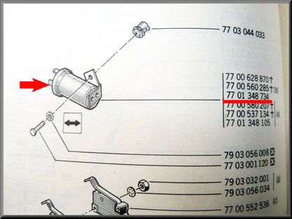 Centrale clignotante – Renault 12 – Renault 16 - Renault 5 - Renault divers - OEM 7701348734